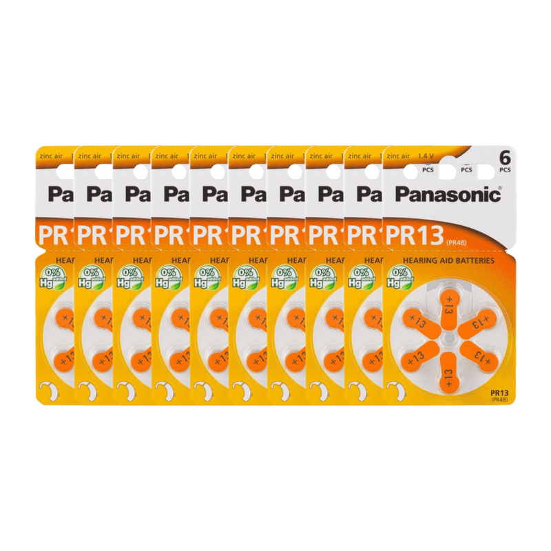 Panasonic Hörgerätebatterien 60 Stück Hörgerätebatterien Panasonic PR 13