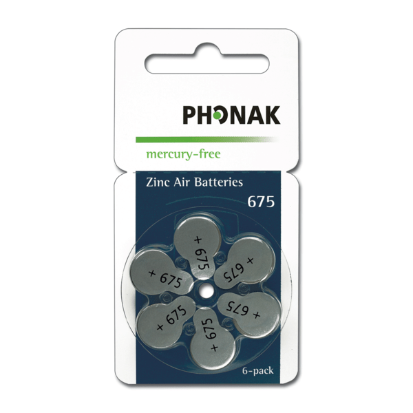 Phonak-Zubehör Zubehör Phonak Hörgerätebatterien 675